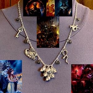 “Hades: God of the Underworld” Pluto Greek Mythology Handmade Goth Necklace